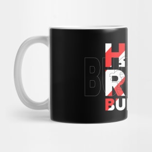 Hot red burger modern typography design Mug